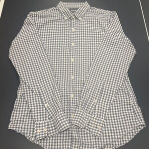 Bonobos Navy and White Gingham Shirt